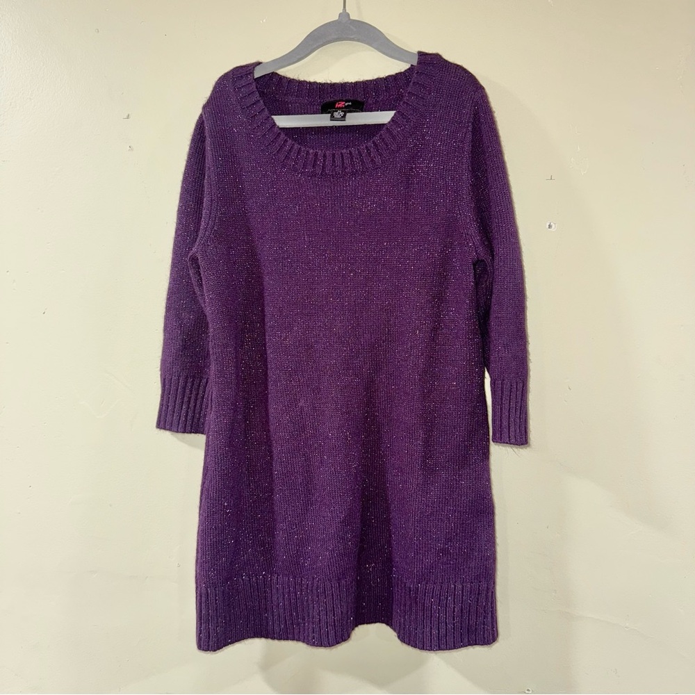 Iz Byer size M 10-12 Purple Kids Casual sweater Dress